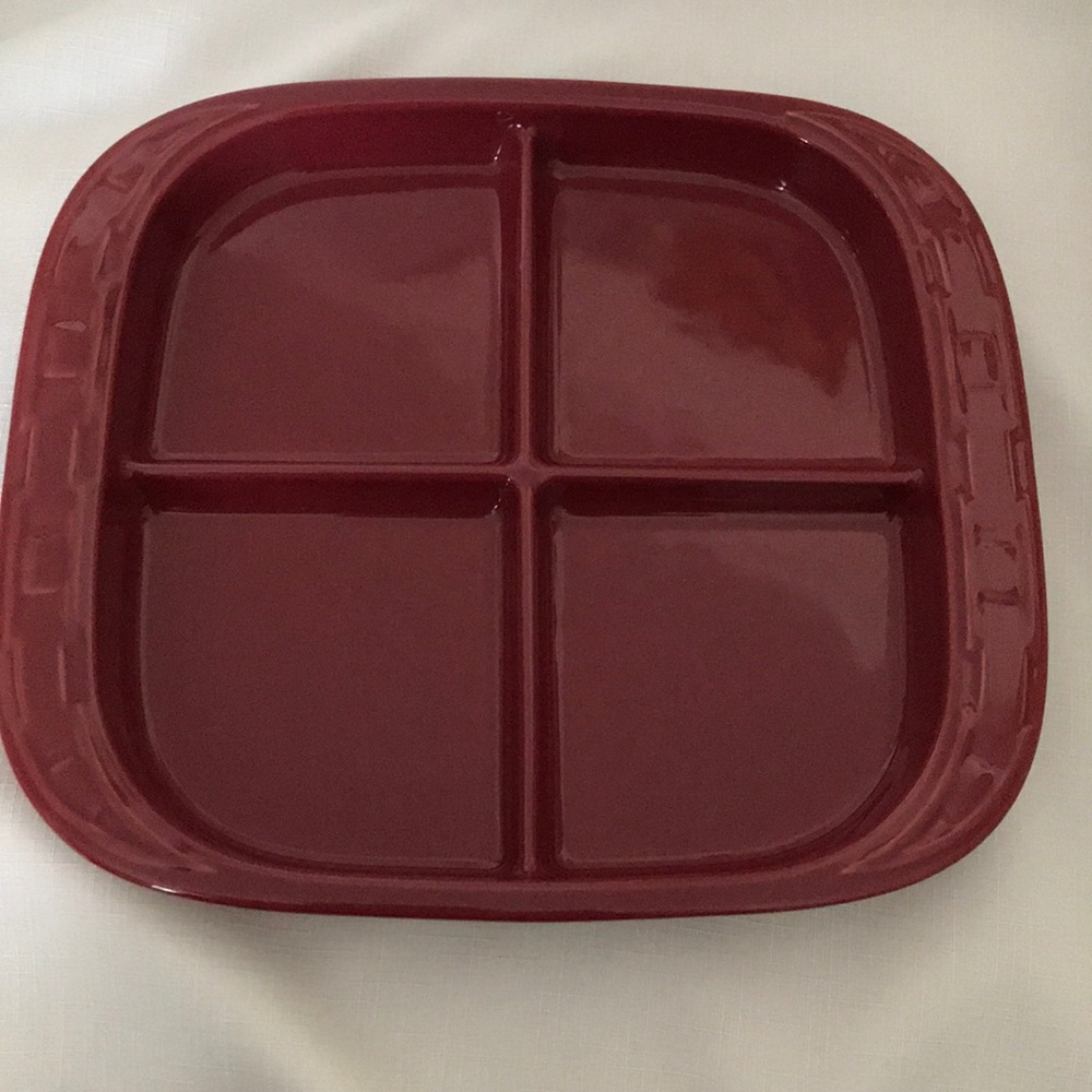 Longaberger WT Relish Tray in PAPRIKA